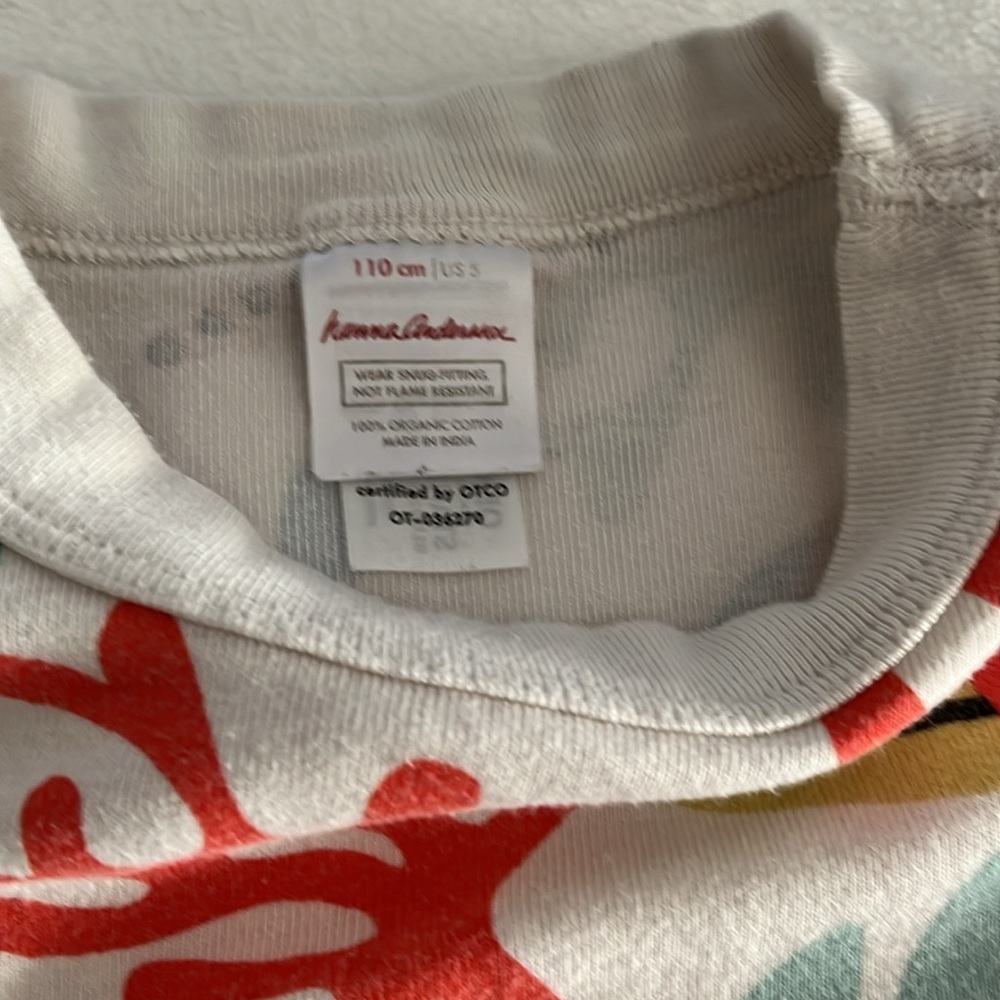 Hanna Andersson 2piece shorts pajamas. Size5(110) - Picture 3 of 4